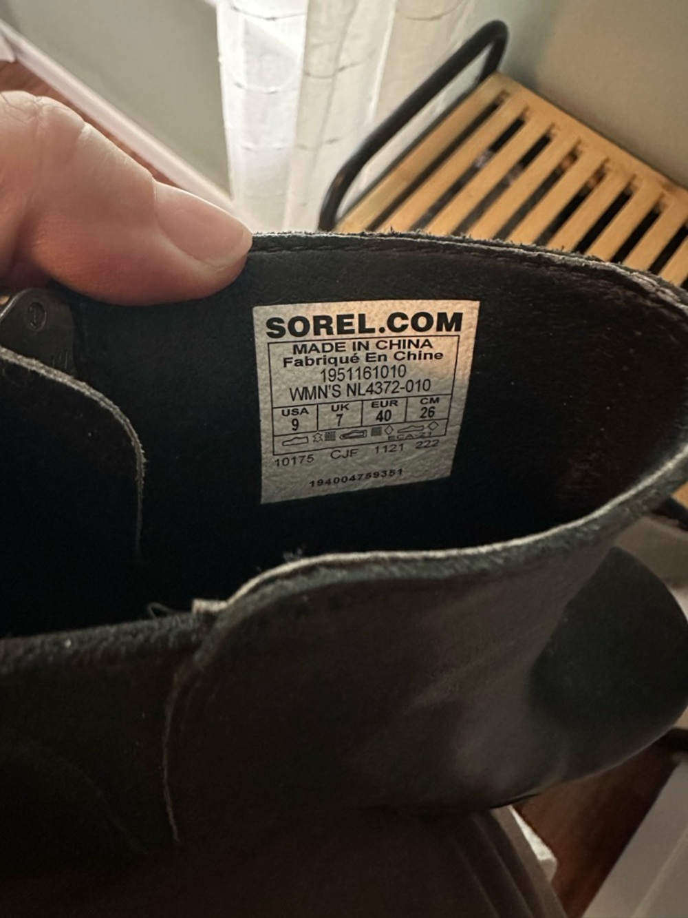Sorel Joan of Arctic III Chelsea Sea Salt Black Leather Ankle Zip Platform Boots - Picture 5 of 5